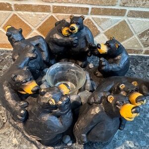 Sweet Candle Holder The Grizzly Bear Circle From The  Wetherbee Red Mill MFG